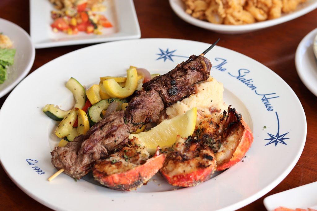 Fresh Maine lobster at The Station House